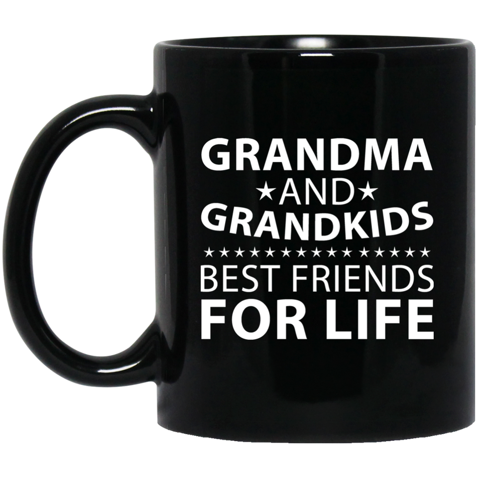 Grandma and Grandkids, Best Friends For Life - 11 Oz Coffee Mug Black