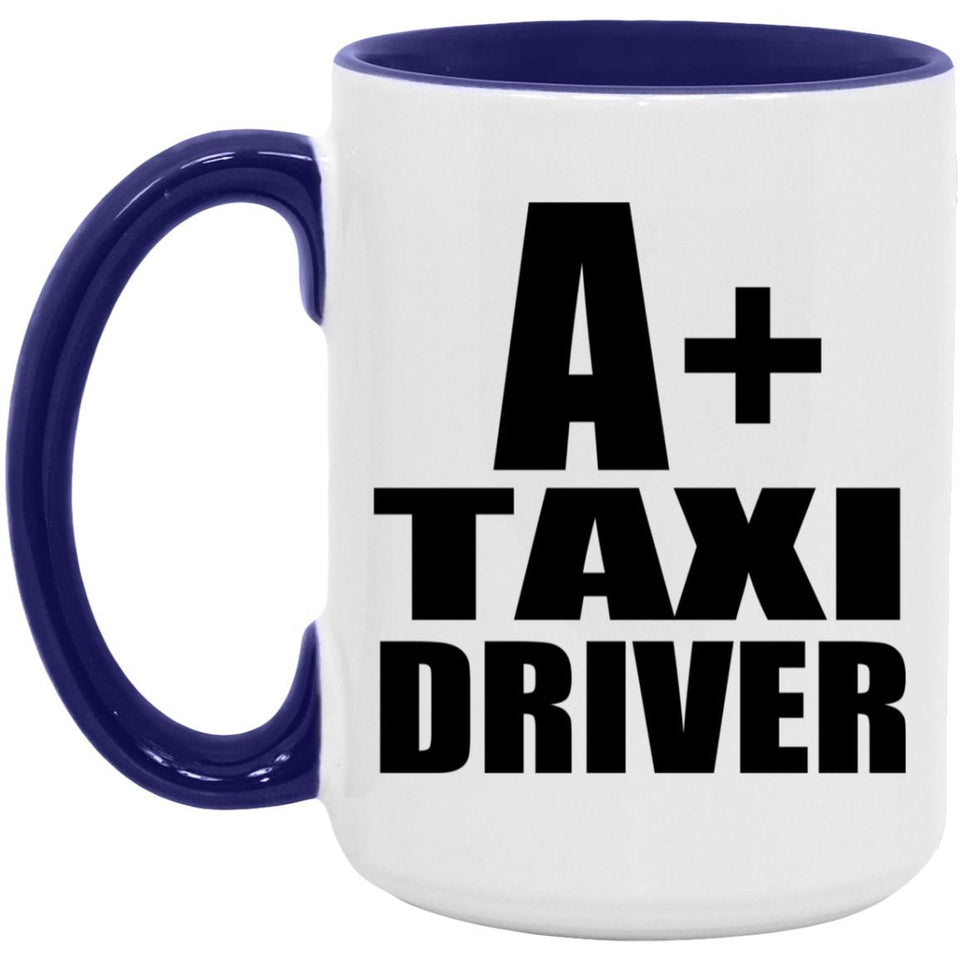A+ Taxi Driver - 15oz Accent Mug Purple