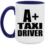 A+ Taxi Driver - 15oz Accent Mug Purple