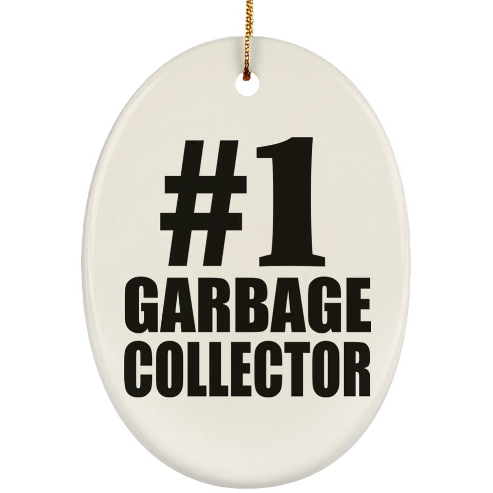 Number One #1 Garbage Collector - Oval Ornament