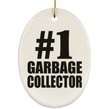 Number One #1 Garbage Collector - Oval Ornament