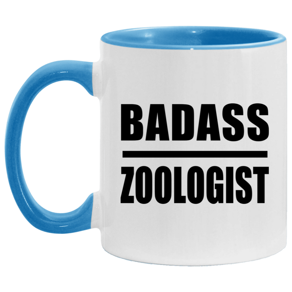 Badass Zoologist - 11oz Accent Mug Blue