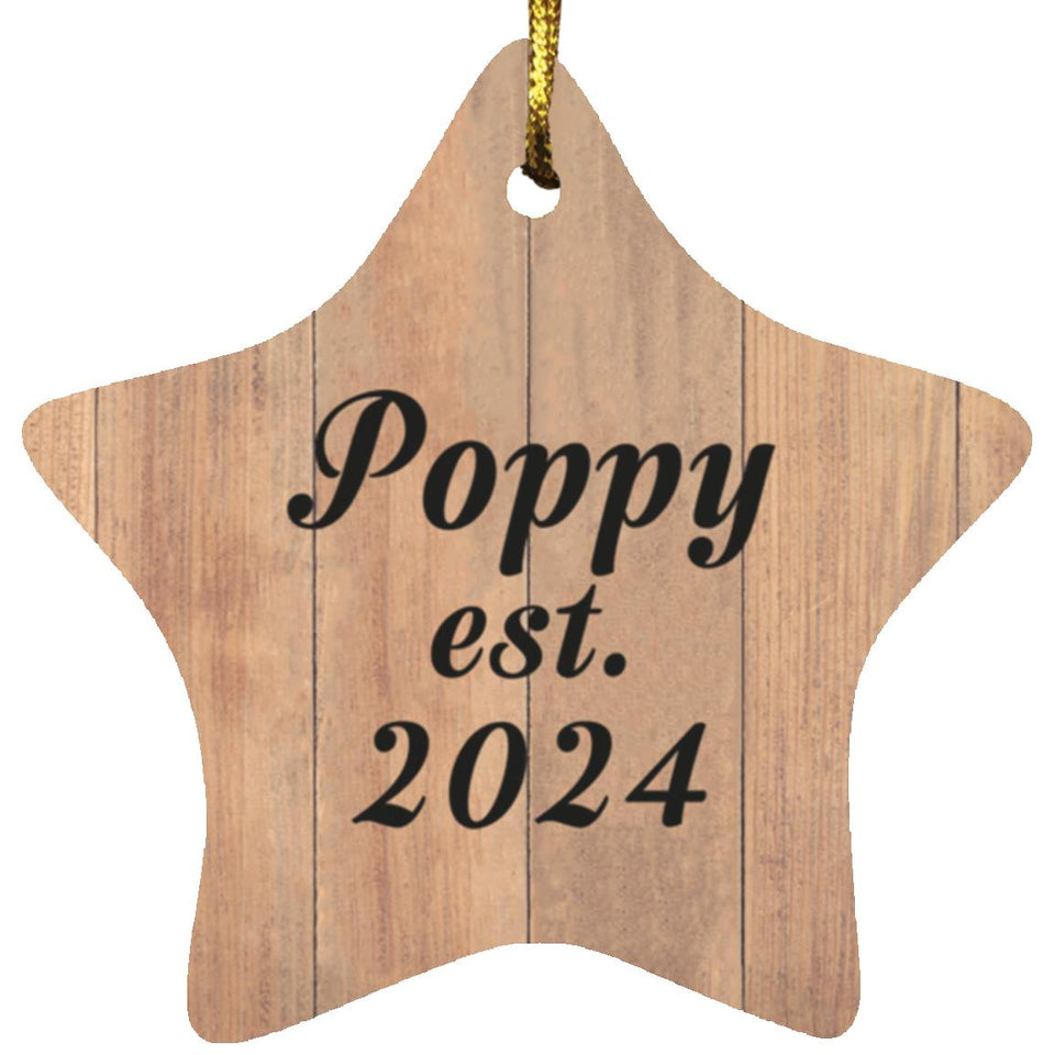 Poppy Established Est. 2024 - Star Ornament C