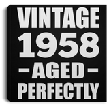 66th Birthday Vintage 1958 Aged Perfectly - Canvas Square