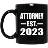 Attorney Established EST. 2023 - 11oz Coffee Mug Black