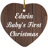 Edwin Baby's First Christmas - Heart Ornament D