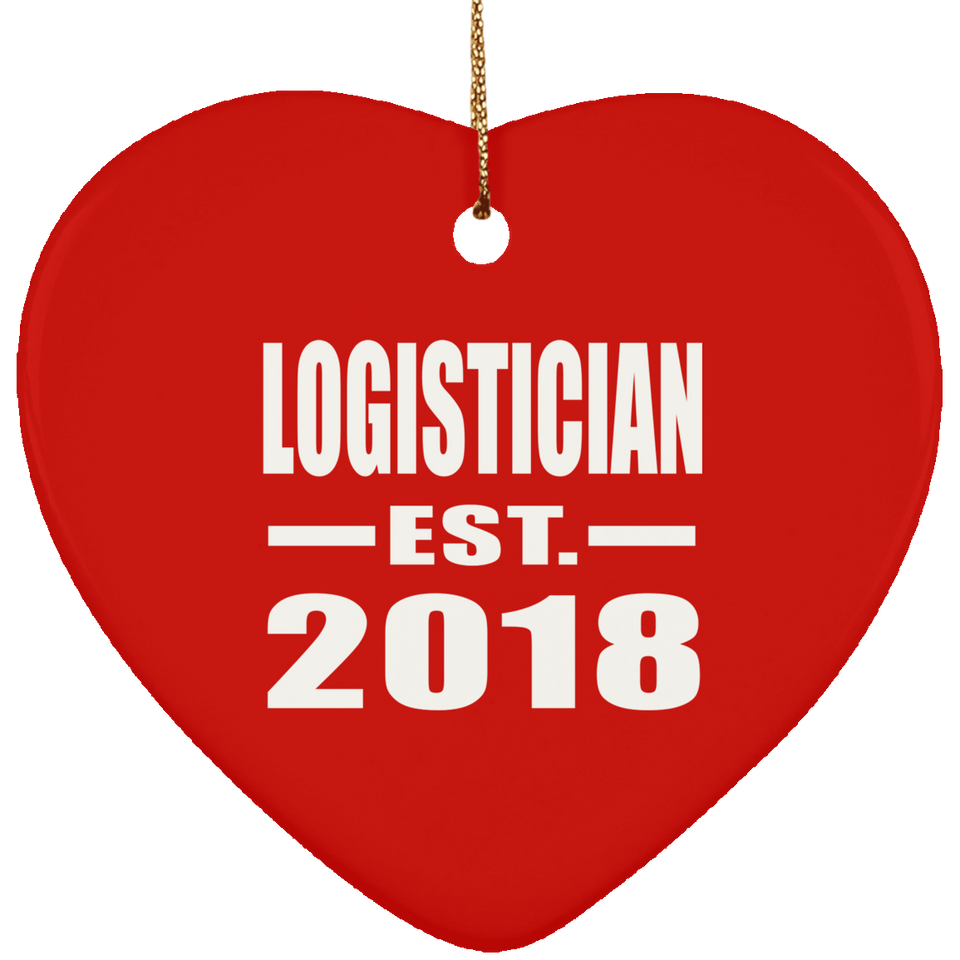 Logistician Established EST. 2018 - Heart Ornament