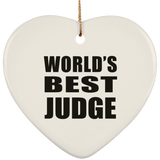World's Best Judge - Heart Ornament