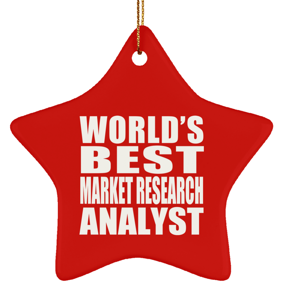 World's Best Market Research Analyst - Star Ornament