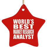 World's Best Market Research Analyst - Star Ornament
