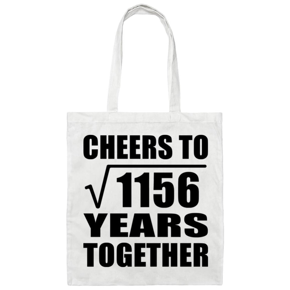 34th Anniversary Cheers To Square Root of 1156 Years Together - Tote Bag White
