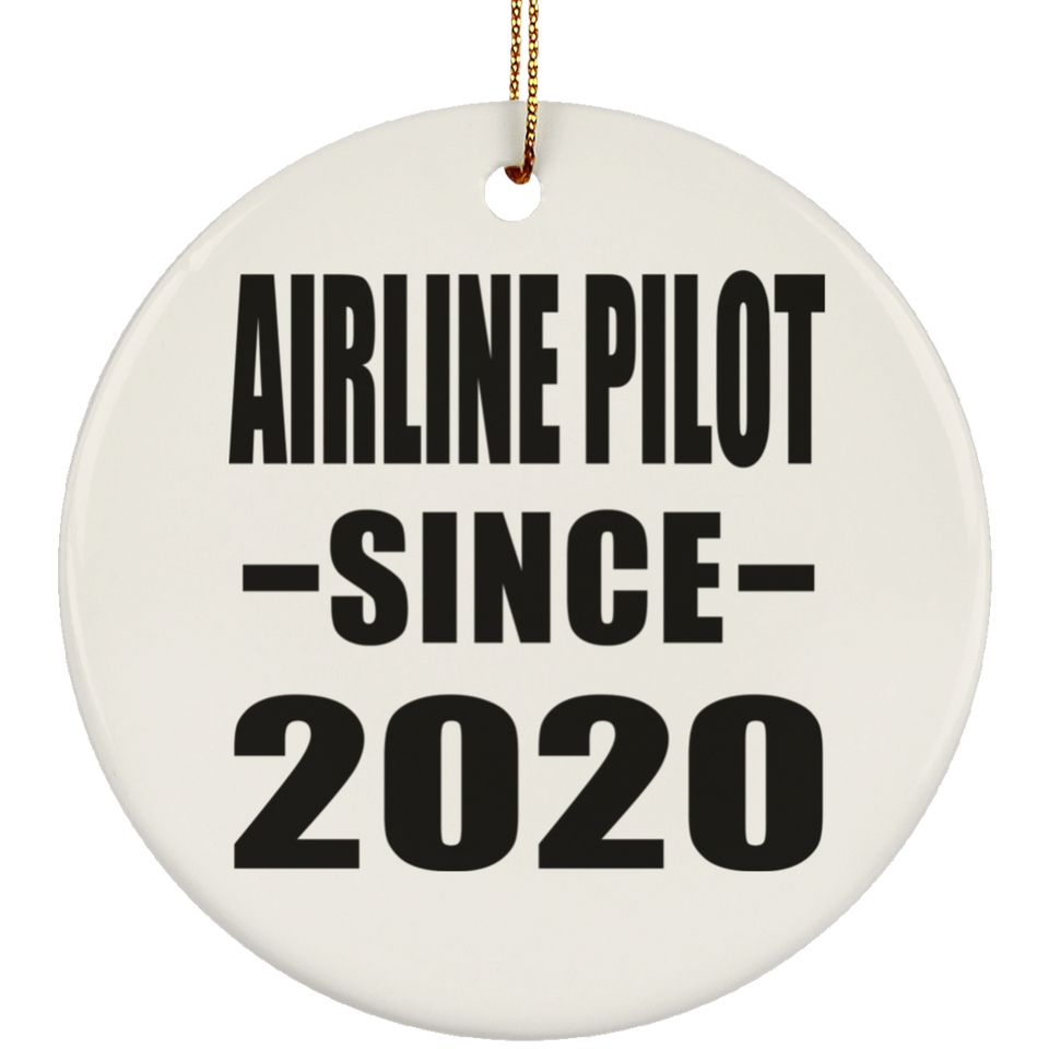Airline Pilot Since 2020 - Circle Ornament