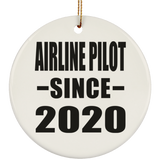 Airline Pilot Since 2020 - Circle Ornament