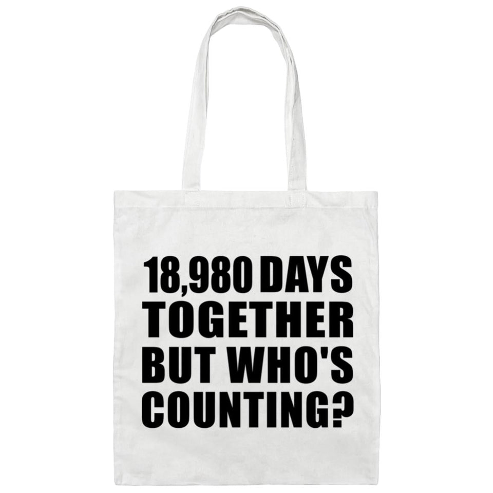 52nd Anniversary 18,980 Days Together Who's Counting - Tote Bag White