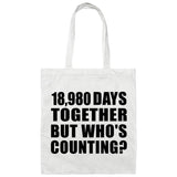 52nd Anniversary 18,980 Days Together Who's Counting - Tote Bag White