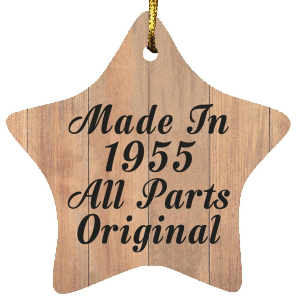 69th Birthday Made In 1955 All Parts Original - Star Ornament C