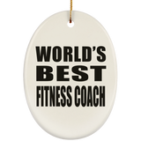 World's Best Fitness Coach - Oval Ornament
