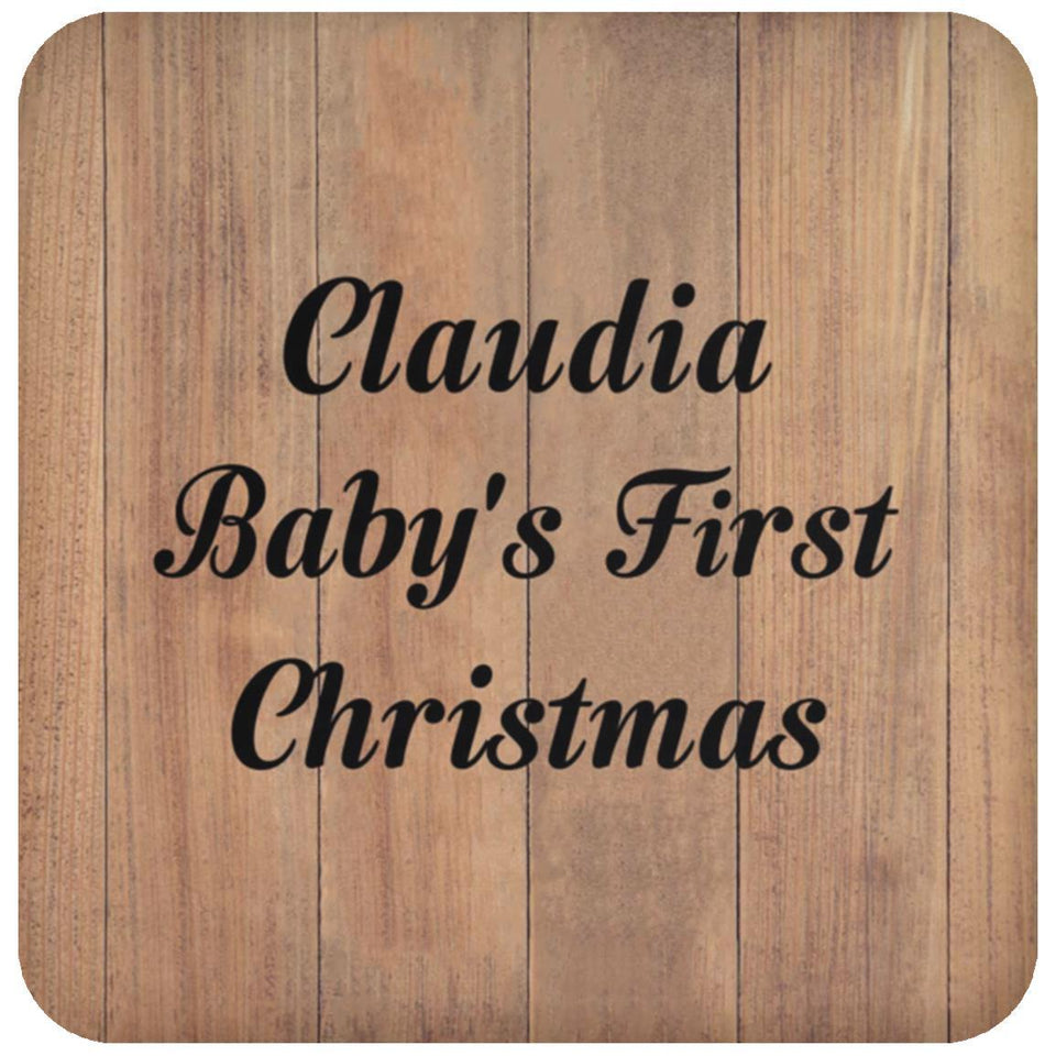 Claudia Baby's First Christmas - Drink Coaster C