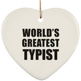 World's Greatest Typist - Heart Ornament