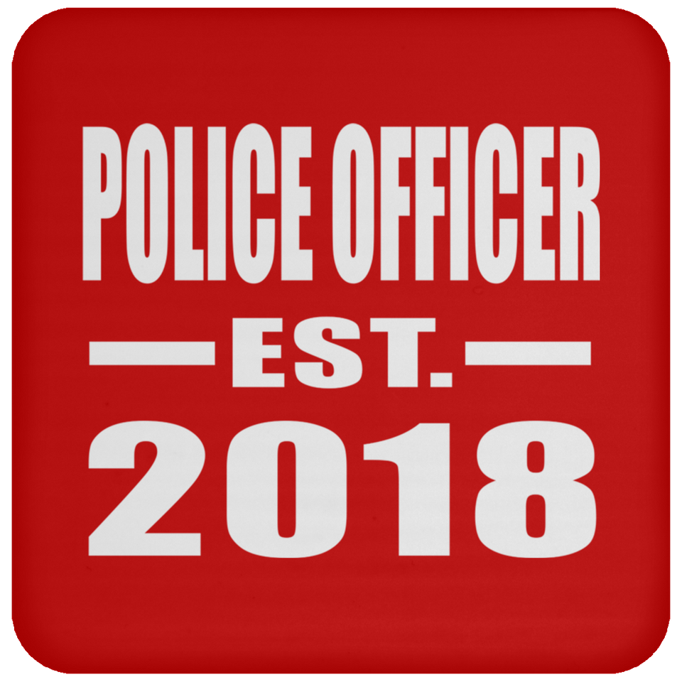 Police Officer Established EST. 2018 - Drink Coaster