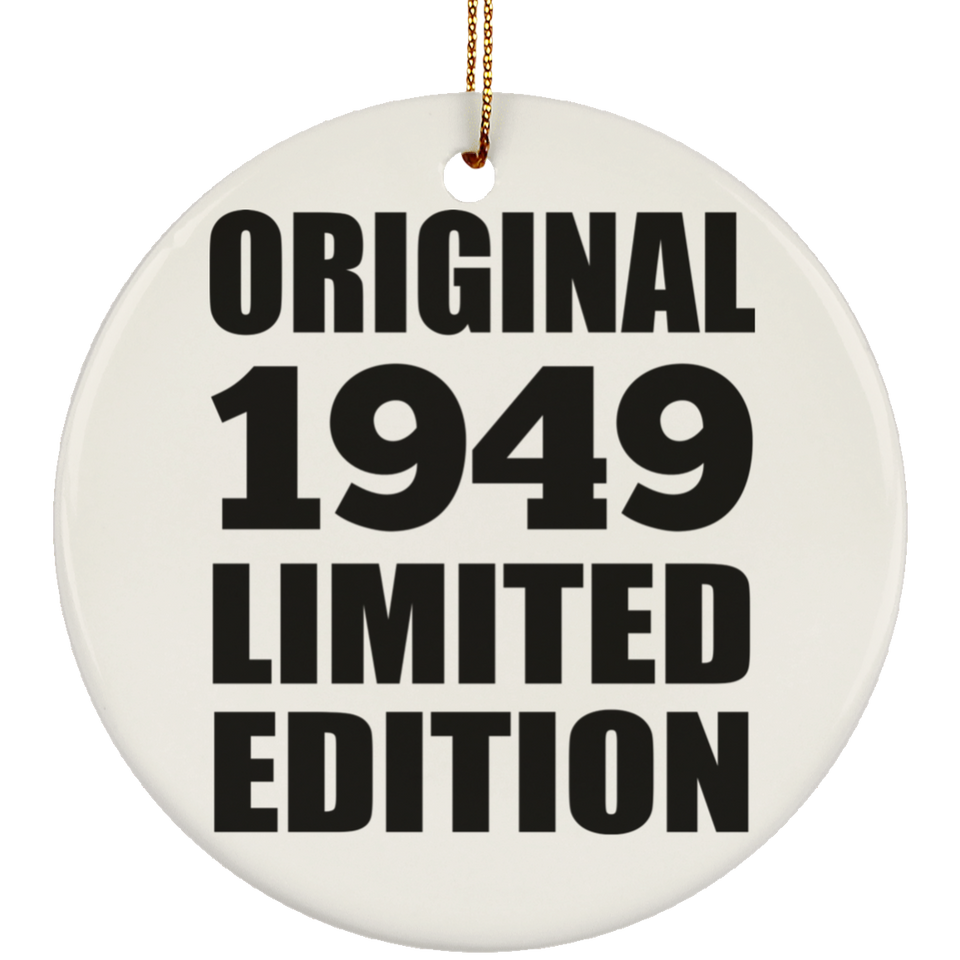 75th Birthday Original 1949 Limited Edition - Circle Ornament