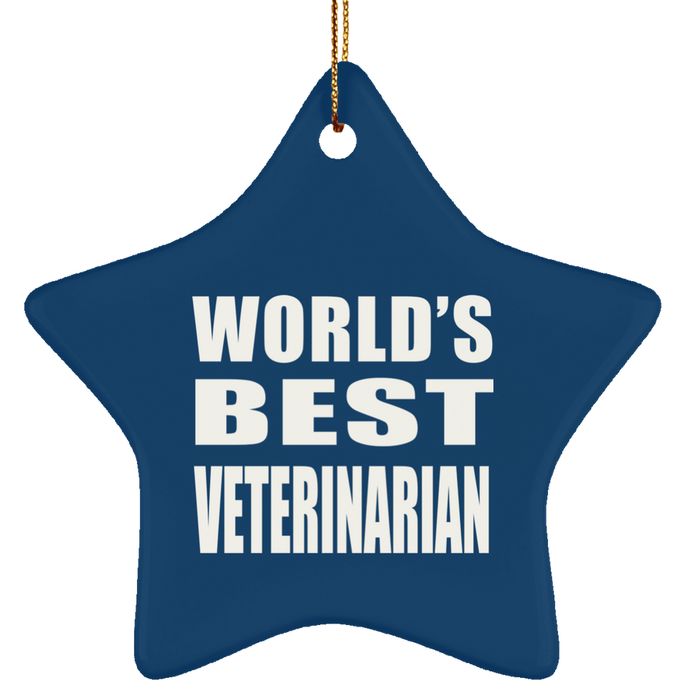 World's Best Veterinarian - Star Ornament