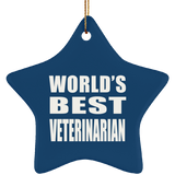 World's Best Veterinarian - Star Ornament