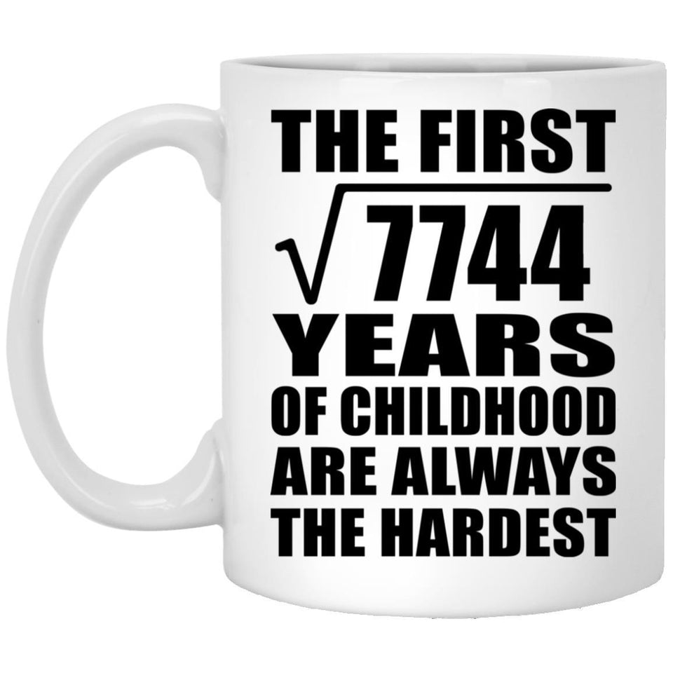 88th Birthday Square Root of 7744 Years of Childhood - 11oz Coffee Mug