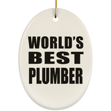 World's Best Plumber - Oval Ornament