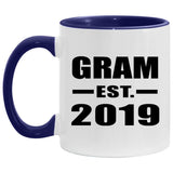 Gram Established EST. 2019 - 11oz Accent Mug Purple