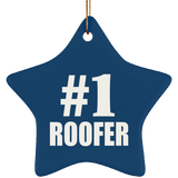 Number One #1 Roofer - Star Ornament