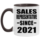 Sales Representative Since 2021 - 11oz Accent Mug Black