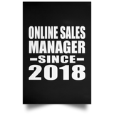 Online Sales Manager Since 2018 - Poster Portrait
