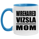 Wirehaired Vizsla Mom - 11oz Accent Mug Blue