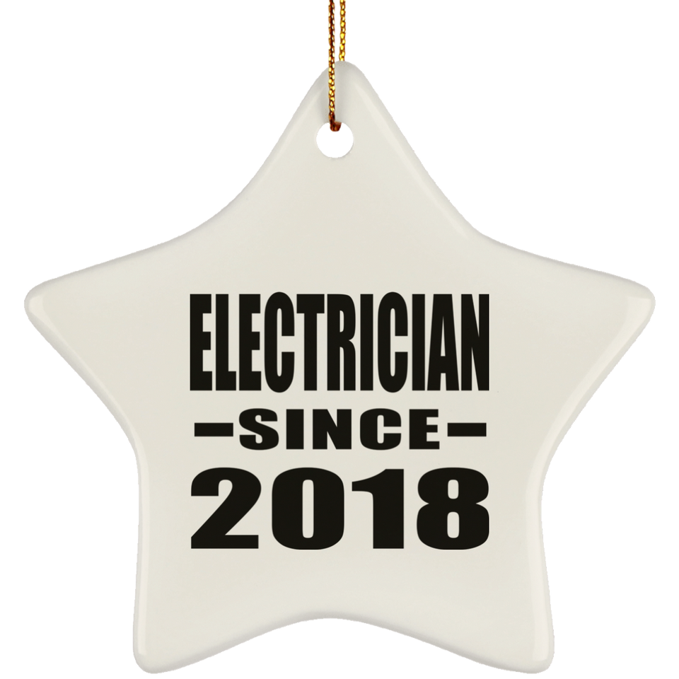 Electrician Since 2018 - Star Ornament