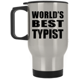 World's Best Typist - Silver Travel Mug