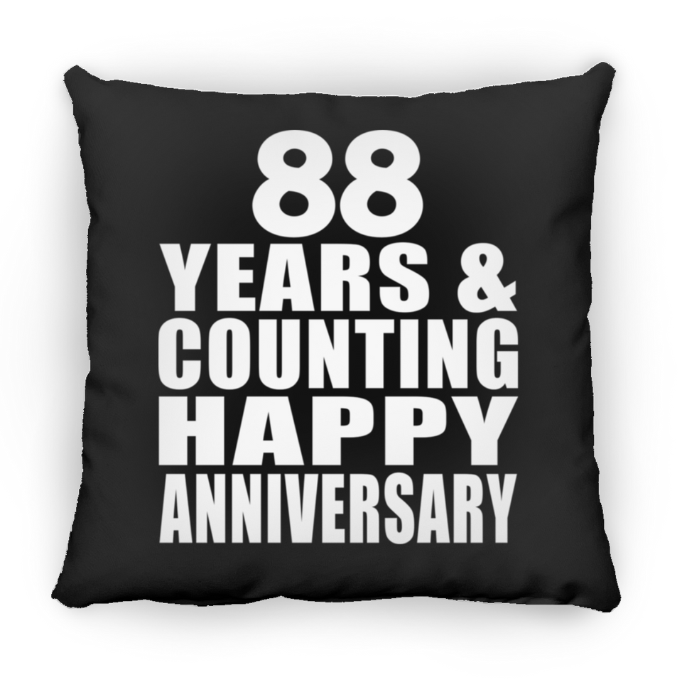 Happy 88th Anniversary 88 Years & Counting - Throw Pillow Black
