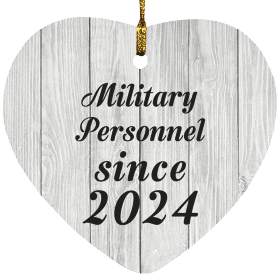 Military Personnel Since 2024 - Heart Ornament F