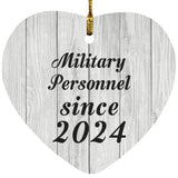 Military Personnel Since 2024 - Heart Ornament F