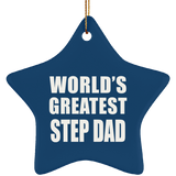 World's Greatest Step Dad - Star Ornament