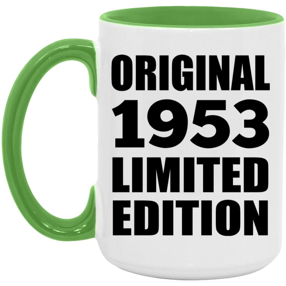 71st Birthday Original 1953 Limited Edition - 15oz Accent Mug Green
