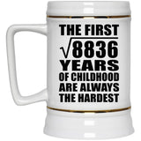 94th Birthday Square Root of 8836 Years of Childhood - Beer Stein