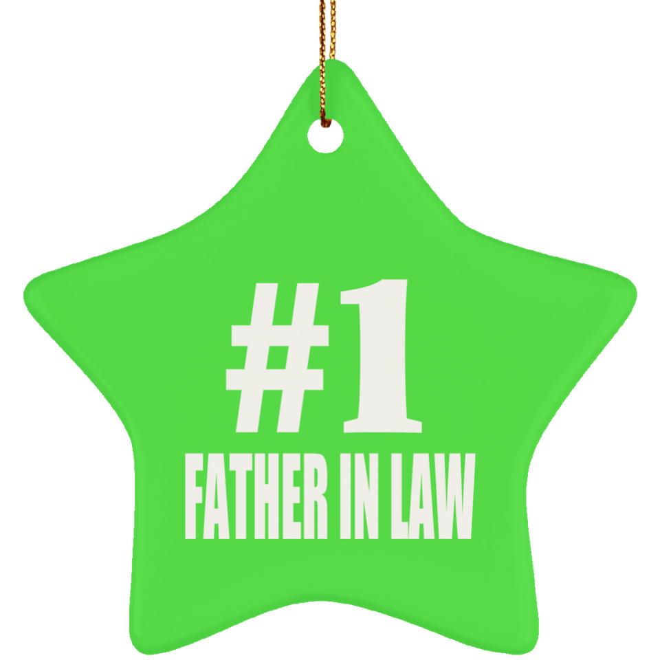 Number One #1 Father In Law - Star Ornament