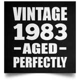 41st Birthday Vintage 1983 Aged Perfectly - Poster Square