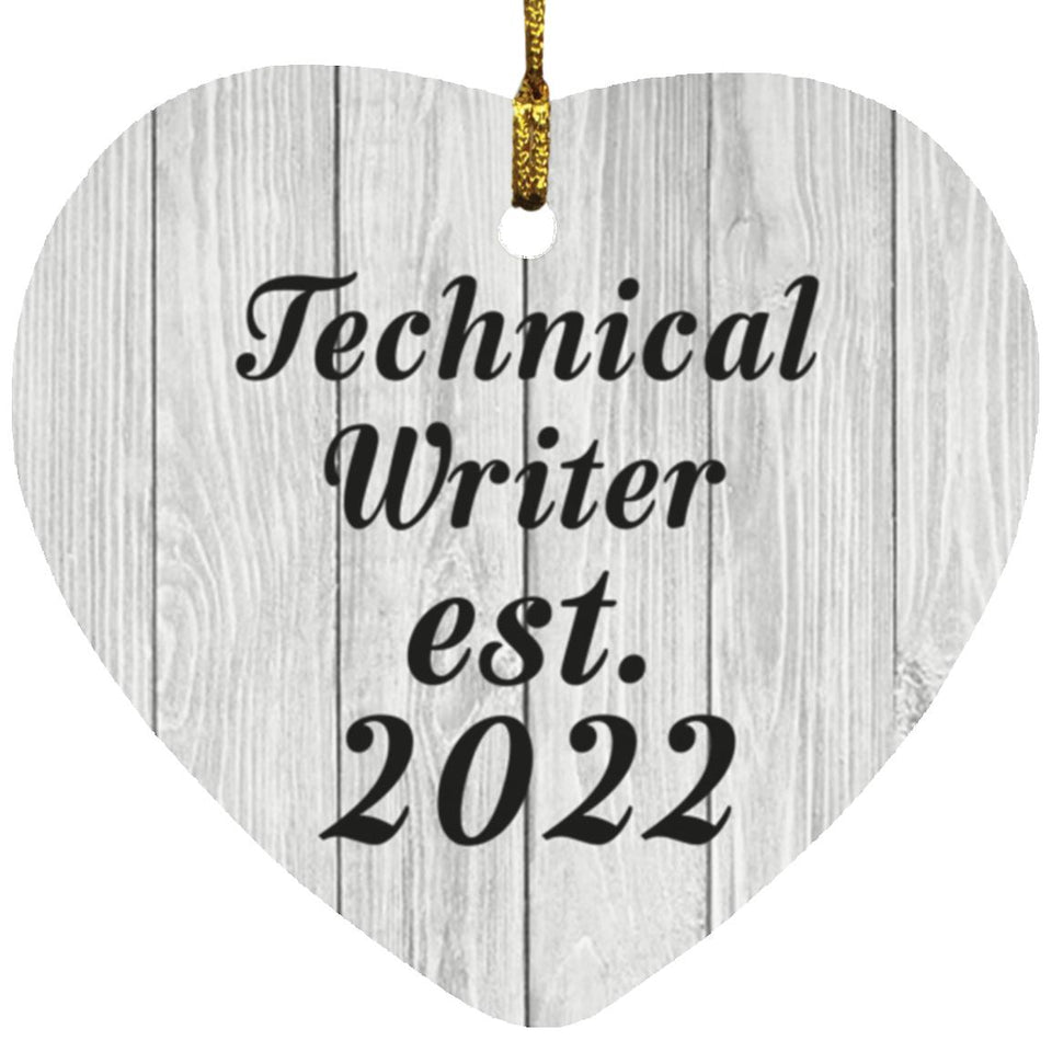 Technical Writer Established Est. 2022 - Heart Ornament F