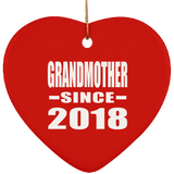 Grandmother Since 2018 - Heart Ornament