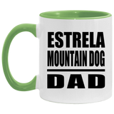 Estrela Mountain Dog Dad - 11oz Accent Mug Green