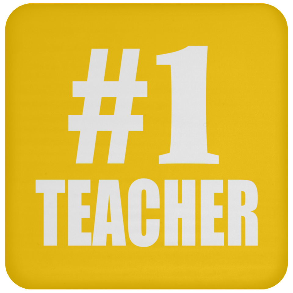 Number One #1 Teacher - Drink Coaster