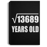 117th Birthday Square Root of 13689 Years Old - Canvas Portrait