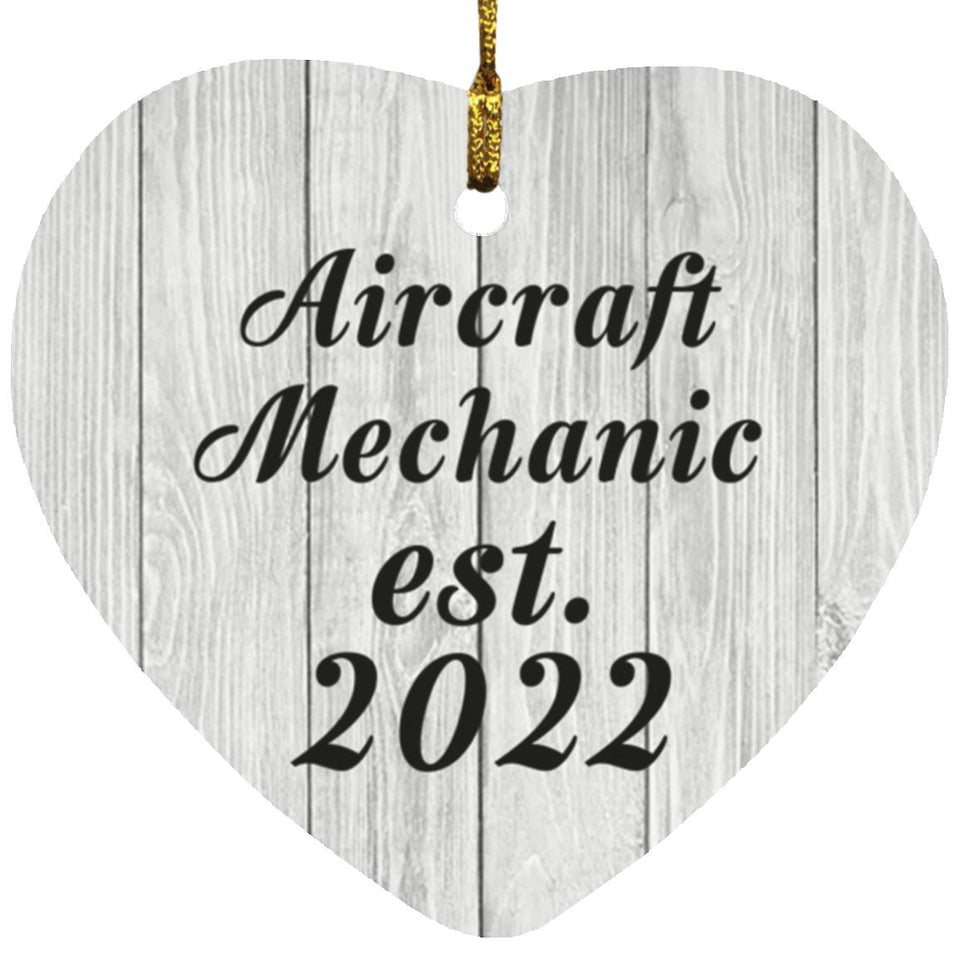 Aircraft Mechanic Established Est. 2022 - Heart Ornament F